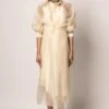 REIK Ivory Mimosa Dress With A Moulin Shirt
