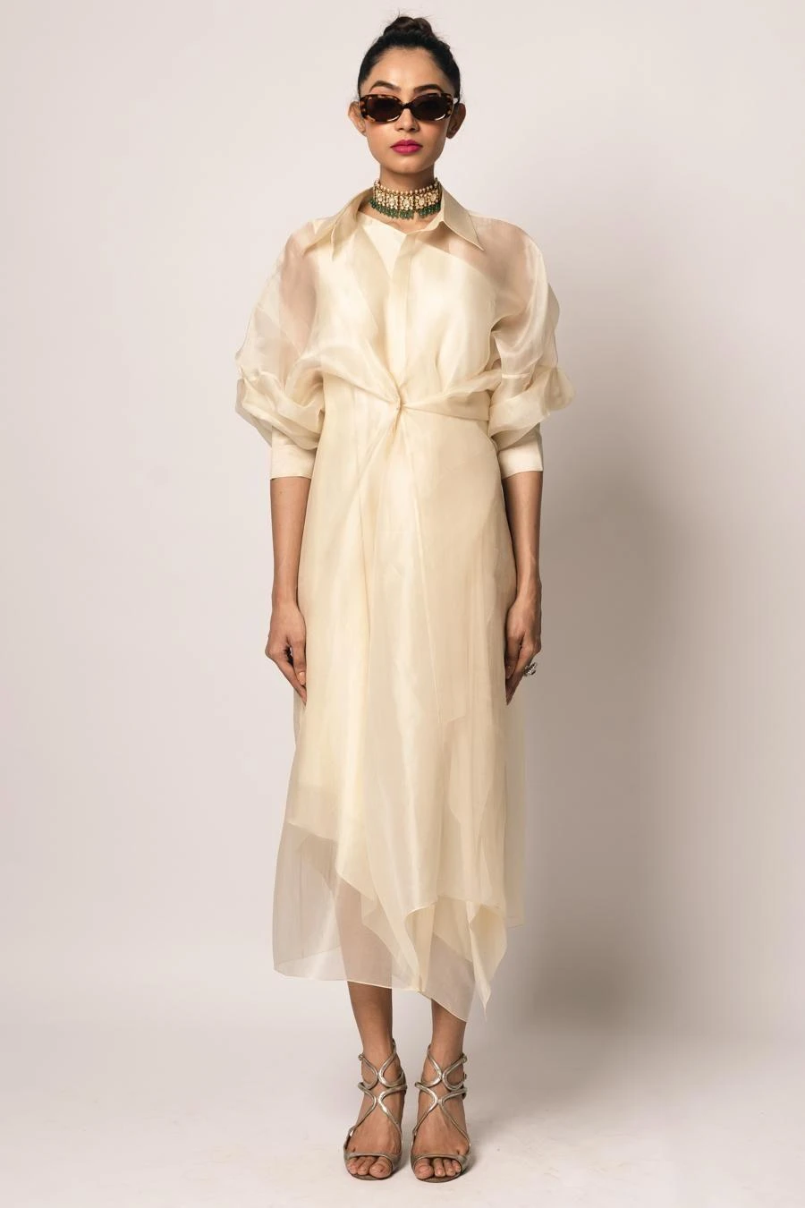 REIK Ivory Mimosa Dress With A Moulin Shirt 3 REIK Ivory Mimosa Dress With A Moulin Shirt