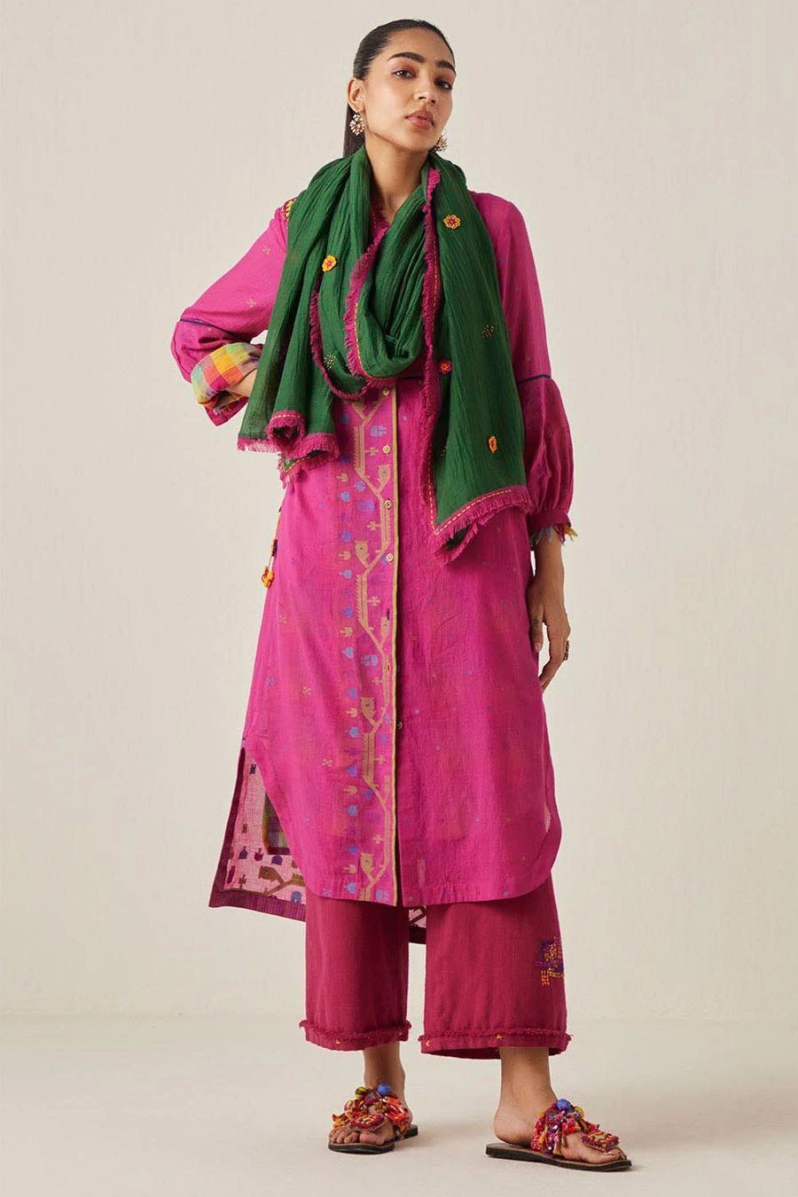Sunira Designs Pink Gulzaar Shirt Dress 3 Sunira Designs Pink Gulzaar Shirt Dress