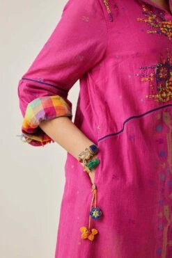 Sunira Designs Pink Gulzaar Shirt Dress 11 Sunira Designs Pink Gulzaar Shirt Dress -Echoo Clothing Shop 2222323sg13 4