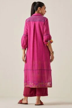 Sunira Designs Pink Gulzaar Shirt Dress 13 Sunira Designs Pink Gulzaar Shirt Dress -Echoo Clothing Shop 2222323sg13 6
