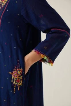 Sunira Designs Blue Gulzaar A-line Dress -Echoo Clothing Shop 2222323sg6 4