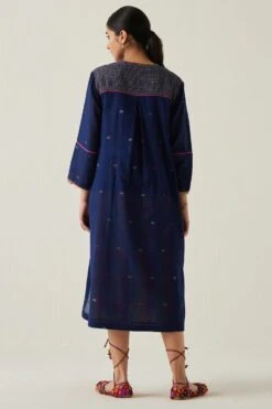 Sunira Designs Blue Gulzaar A-line Dress -Echoo Clothing Shop 2222323sg6 6