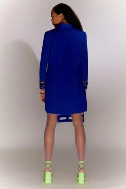 Mini Sondhi Blue Bricks Cut-out Jacket Dress -Echoo Clothing Shop 22623ms44 4