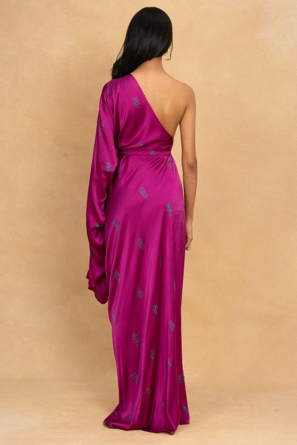 Stephany Purple Tie & Dye One Shoulder Dress 7 Stephany Purple Tie & Dye One Shoulder Dress - Image 5