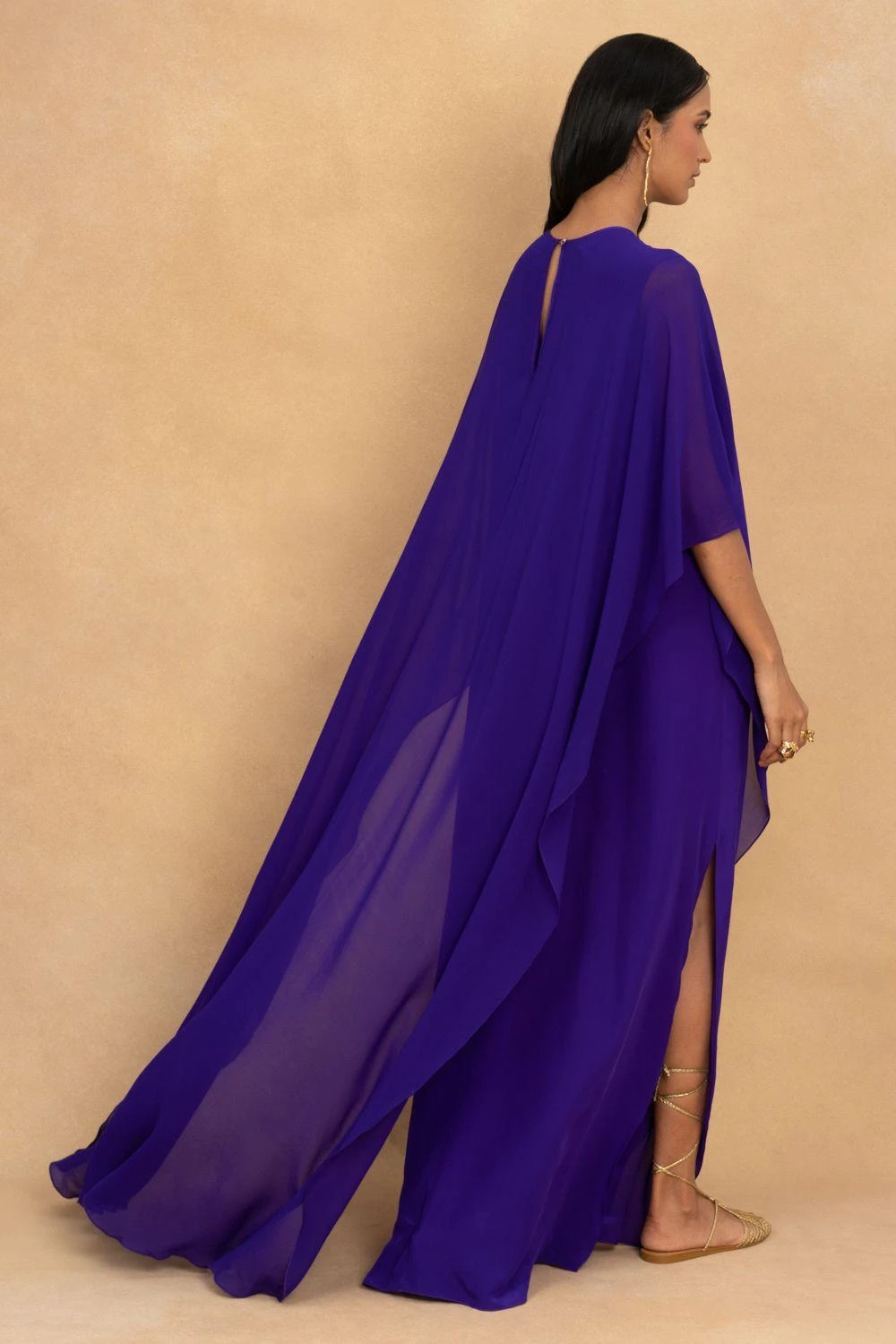 Stephany Purple Front Knot Kaftan Dress 7 Stephany Purple Front Knot Kaftan Dress - Image 5