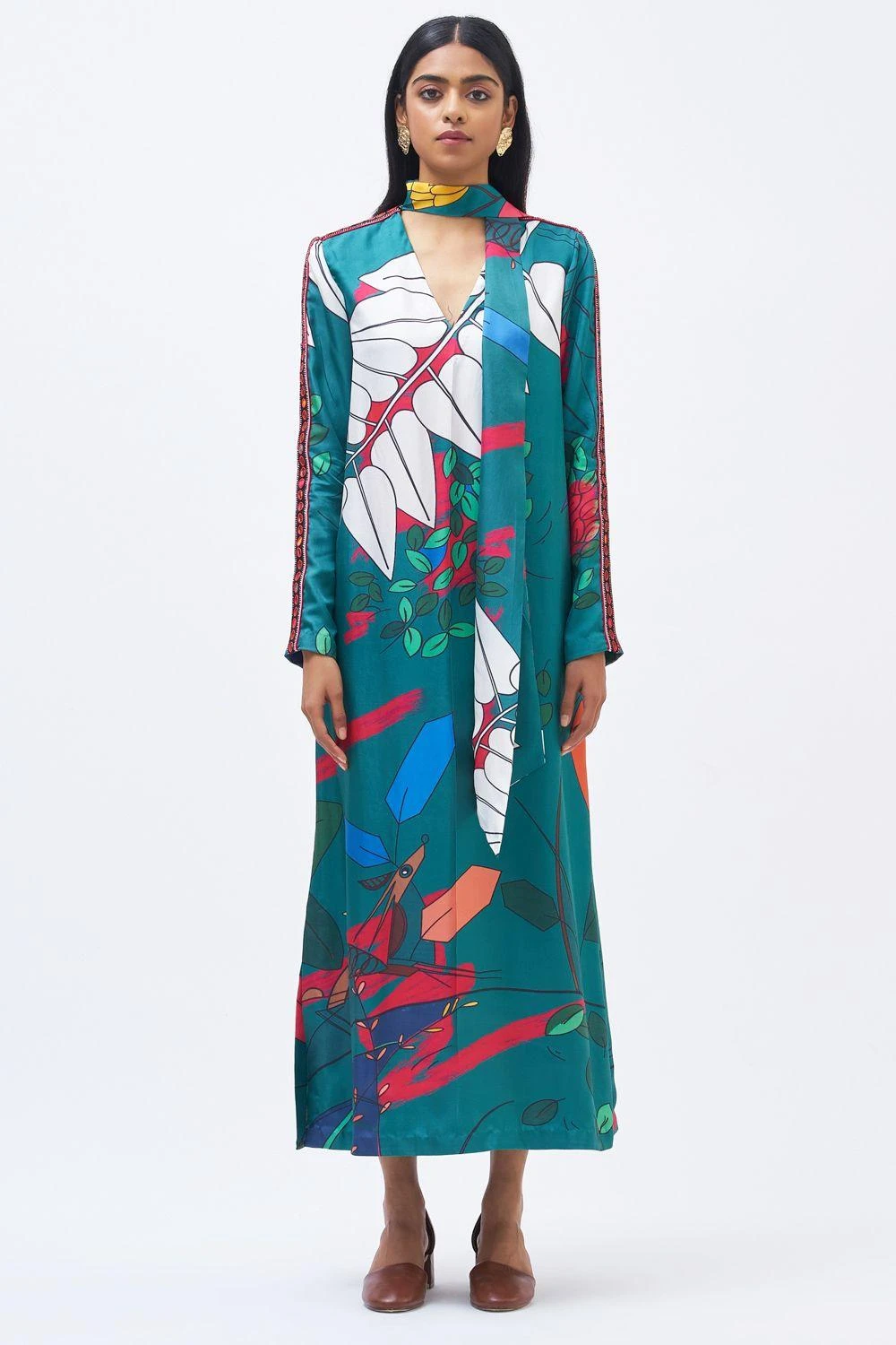 Kshitij Jalori Kaya's Habitat Emerald Kaftan Dress 3 Kshitij Jalori Kaya's Habitat Emerald Kaftan Dress