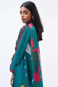 Kshitij Jalori Kaya's Habitat Emerald Kaftan Dress 10 Kshitij Jalori Kaya's Habitat Emerald Kaftan Dress -Echoo Clothing Shop 23523kj32 4