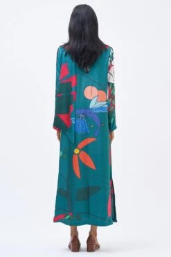 Kshitij Jalori Kaya's Habitat Emerald Kaftan Dress 11 Kshitij Jalori Kaya's Habitat Emerald Kaftan Dress -Echoo Clothing Shop 23523kj32 5