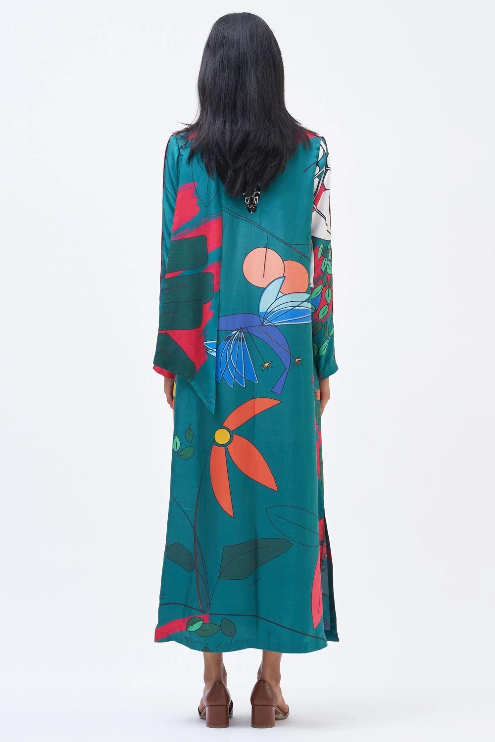 Kshitij Jalori Kaya's Habitat Emerald Kaftan Dress 7 Kshitij Jalori Kaya's Habitat Emerald Kaftan Dress - Image 5