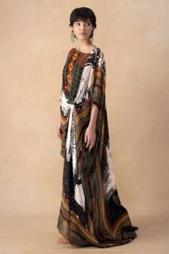 Nikita Mhaisalkar Black Abstract Printed Kaftan Dress -Echoo Clothing Shop 251023nm14 3