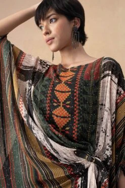 Nikita Mhaisalkar Black Abstract Printed Kaftan Dress -Echoo Clothing Shop 251023nm14 4