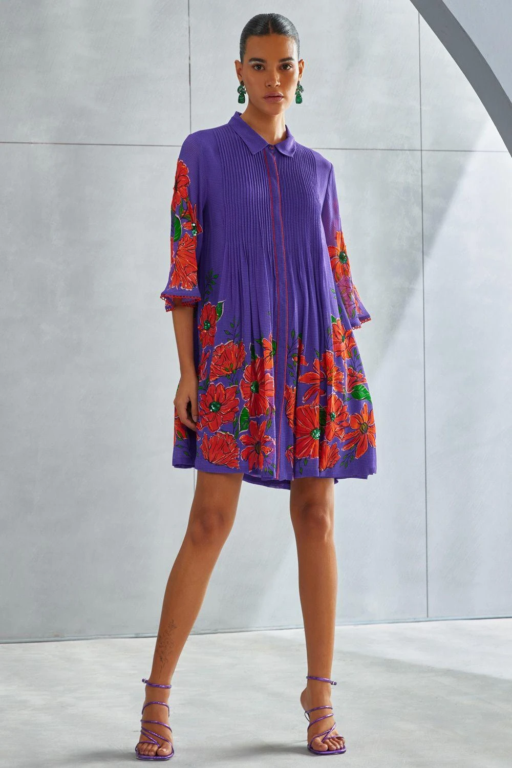 Namrata Joshipura Amethyst Zinnia Gathered Dress 3 Namrata Joshipura Amethyst Zinnia Gathered Dress
