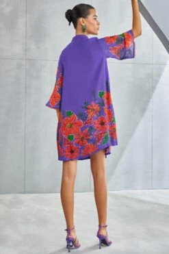 Namrata Joshipura Amethyst Zinnia Gathered Dress 9 Namrata Joshipura Amethyst Zinnia Gathered Dress -Echoo Clothing Shop 25723nj15 4
