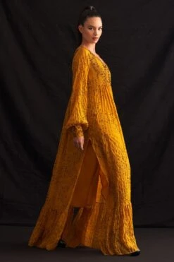 Amrich Suf Hand Embellished Maxi Dress In Yellow -Echoo Clothing Shop 25923aml22 3