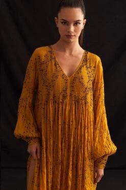 Amrich Suf Hand Embellished Maxi Dress In Yellow -Echoo Clothing Shop 25923aml22 5