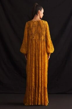 Amrich Suf Hand Embellished Maxi Dress In Yellow -Echoo Clothing Shop 25923aml22 6