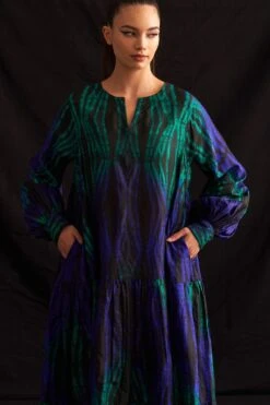 Amrich Mayra Handcrafted Shibori Dress 10 Amrich Mayra Handcrafted Shibori Dress -Echoo Clothing Shop 25923aml58 3 1