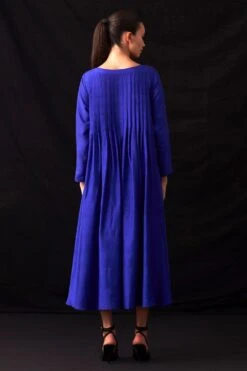 Amrich Fio Blue Handwoven Pleated Dress 11 Amrich Fio Blue Handwoven Pleated Dress -Echoo Clothing Shop 25923aml8 5
