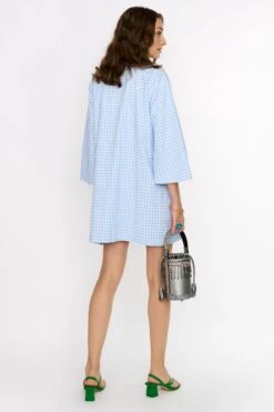 Rara Avis Sky Blue Checkered Shift Dress -Echoo Clothing Shop 25ra25 3