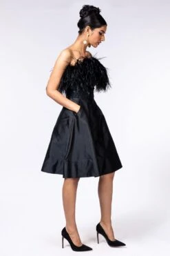 Shriya Som Taffeta Feather Black Dress 10 Shriya Som Taffeta Feather Black Dress -Echoo Clothing Shop 2611edt24 2