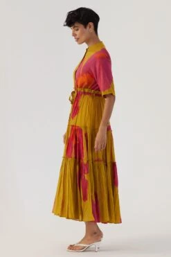 YAM Pink Poppies Tiered Dress 9 YAM Pink Poppies Tiered Dress -Echoo Clothing Shop 26623yam16 4