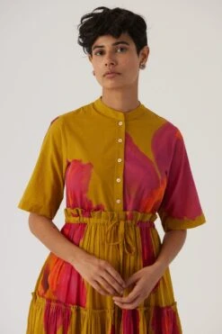 YAM Pink Poppies Tiered Dress 10 YAM Pink Poppies Tiered Dress -Echoo Clothing Shop 26623yam16 5