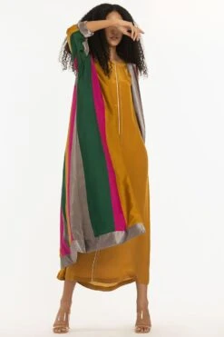 Three Greige Reversible Jacket With A Dress -Echoo Clothing Shop 2710thr7 3