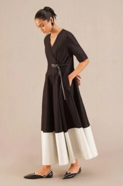 AMPM Alizeh Intense Black Chanderi Dress 10 AMPM Alizeh Intense Black Chanderi Dress -Echoo Clothing Shop 271223am4 3