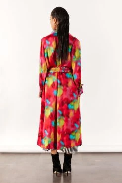 Studio RIGU Multi-hued Poppy Trench Coat & Striped Slip Dress -Echoo Clothing Shop 271223sr7 5