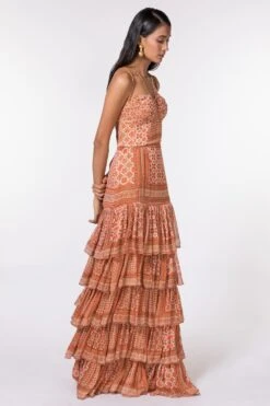 Nikita Mhaisalkar Tribal Print Sheeted Maxi Dress -Echoo Clothing Shop 284nm18 3
