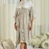 Twenty Nine Brown Shibori Bandhani Kaftan Dress