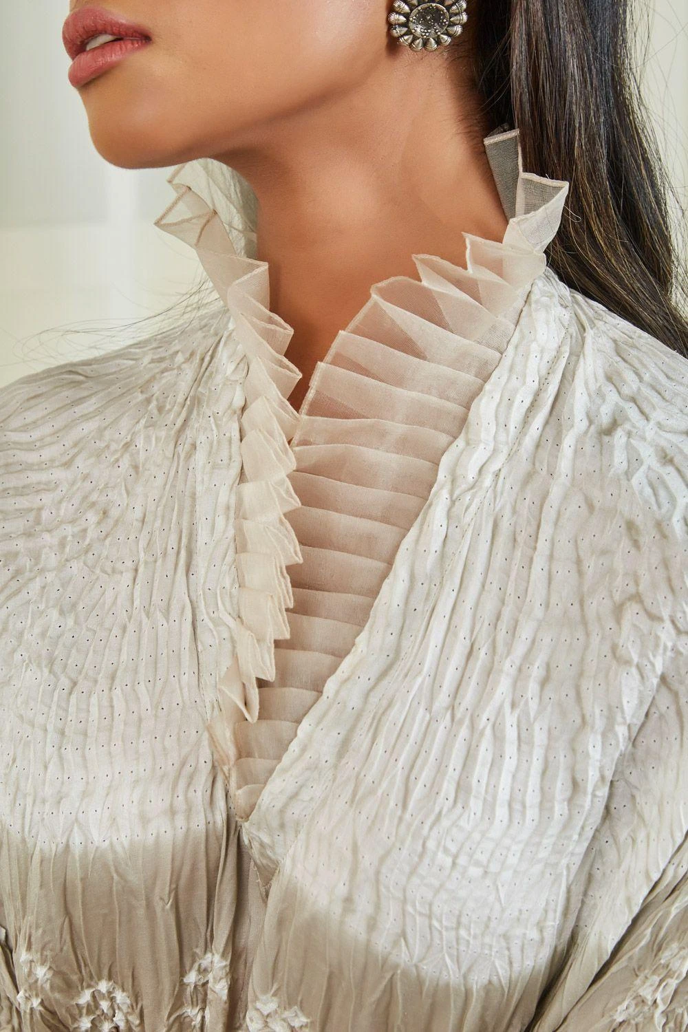 Twenty Nine Brown Shibori Bandhani Kaftan Dress 5 Twenty Nine Brown Shibori Bandhani Kaftan Dress - Image 3