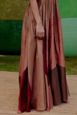 SWGT Maroon Flared Colour Block Dress 9 SWGT Maroon Flared Colour Block Dress -Echoo Clothing Shop 2909sw17 3