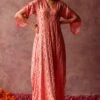 Begum Pret Inaya Peach Embellished Kaftan Dress