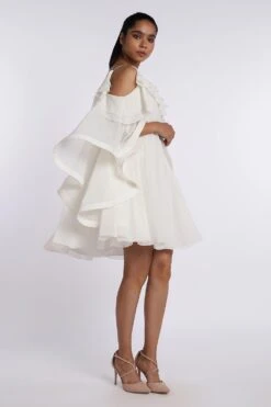 Gauri & Nainika Ivory Cold Shoulder Dress -Echoo Clothing Shop 3 2
