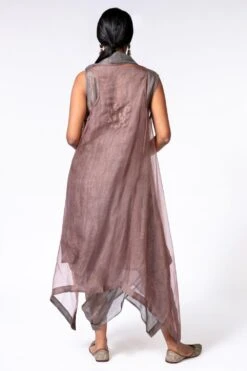Bodhi Tree Grey & Pink Cowl Drape Dress & Jacket -Echoo Clothing Shop 410bt5 4