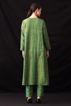 Amrich Zuri Pastel Green Hand-Woven Metallic Stripe Dress 11 Amrich Zuri Pastel Green Hand-Woven Metallic Stripe Dress -Echoo Clothing Shop 41123am44 5