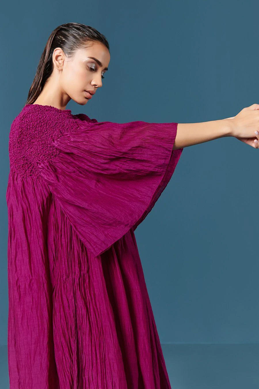 ILK Bougainville Smocked Dress With Flared Sleeves 4 ILK Bougainville Smocked Dress With Flared Sleeves - Image 2