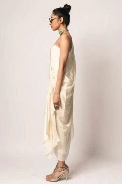 REIK Ivory Mimosa Draped Dress Set -Echoo Clothing Shop 477673 6