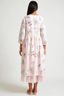 Payal Pratap Powder Pink Embroidered Dress With Slip -Echoo Clothing Shop 4rg 9b 4