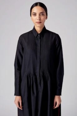 Rajesh Pratap Singh Black Pintuck Midi Dress 11 Rajesh Pratap Singh Black Pintuck Midi Dress -Echoo Clothing Shop 4sc 174kta 4