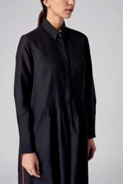 Rajesh Pratap Singh Black Pintuck Midi Dress 12 Rajesh Pratap Singh Black Pintuck Midi Dress -Echoo Clothing Shop 4sc 174kta 5