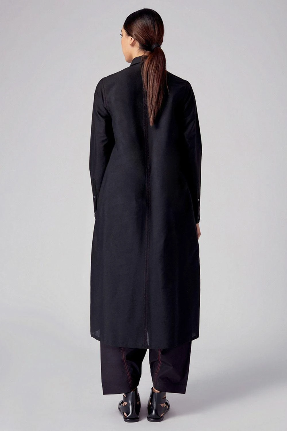 Rajesh Pratap Singh Black Pintuck Midi Dress 8 Rajesh Pratap Singh Black Pintuck Midi Dress - Image 6