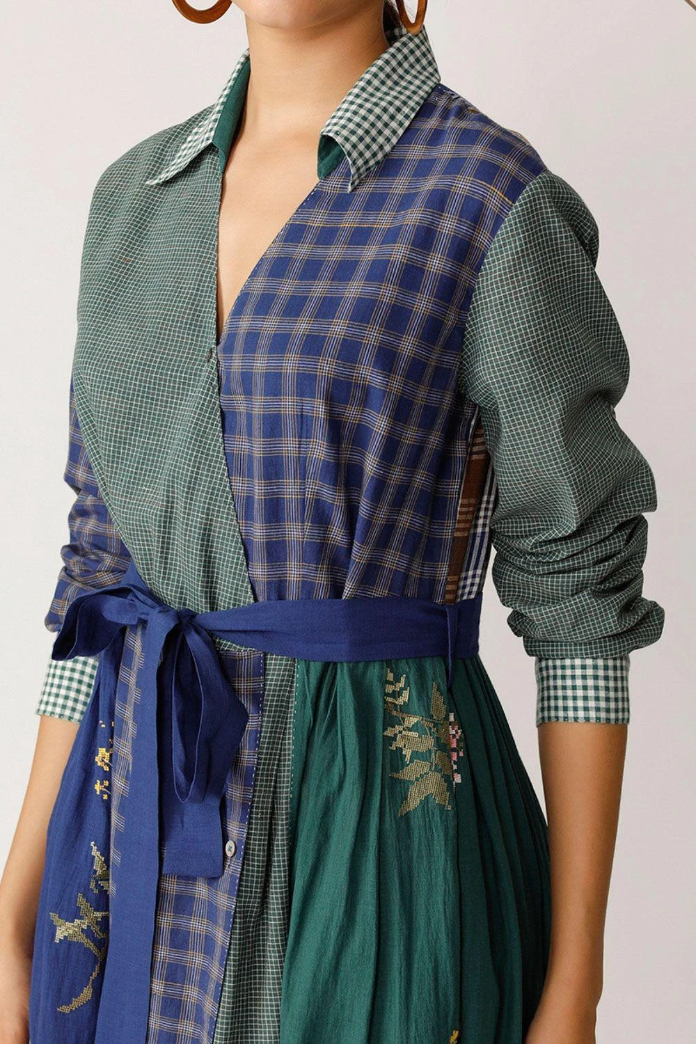 Payal Pratap Handloom Cotton Belted Jacket Dress 5 Payal Pratap Handloom Cotton Belted Jacket Dress - Image 3