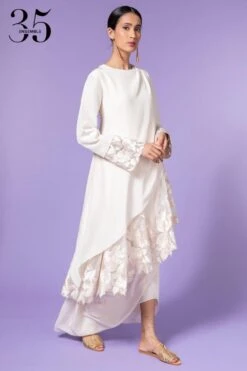 Aikeyah White Embroidered Layered Dress 9 Aikeyah White Embroidered Layered Dress -Echoo Clothing Shop 511ak06 3