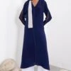 Corpora Studio Navy Blue Scarfed Silk Dress