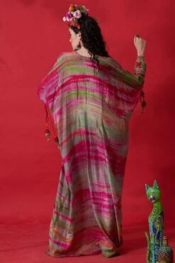 CAPISVIRLEO Teal Pleated Kaftan Dress -Echoo Clothing Shop 88cap12 5