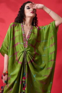 CAPISVIRLEO Green Kaftan Dress 10 CAPISVIRLEO Green Kaftan Dress -Echoo Clothing Shop 88cap18 4