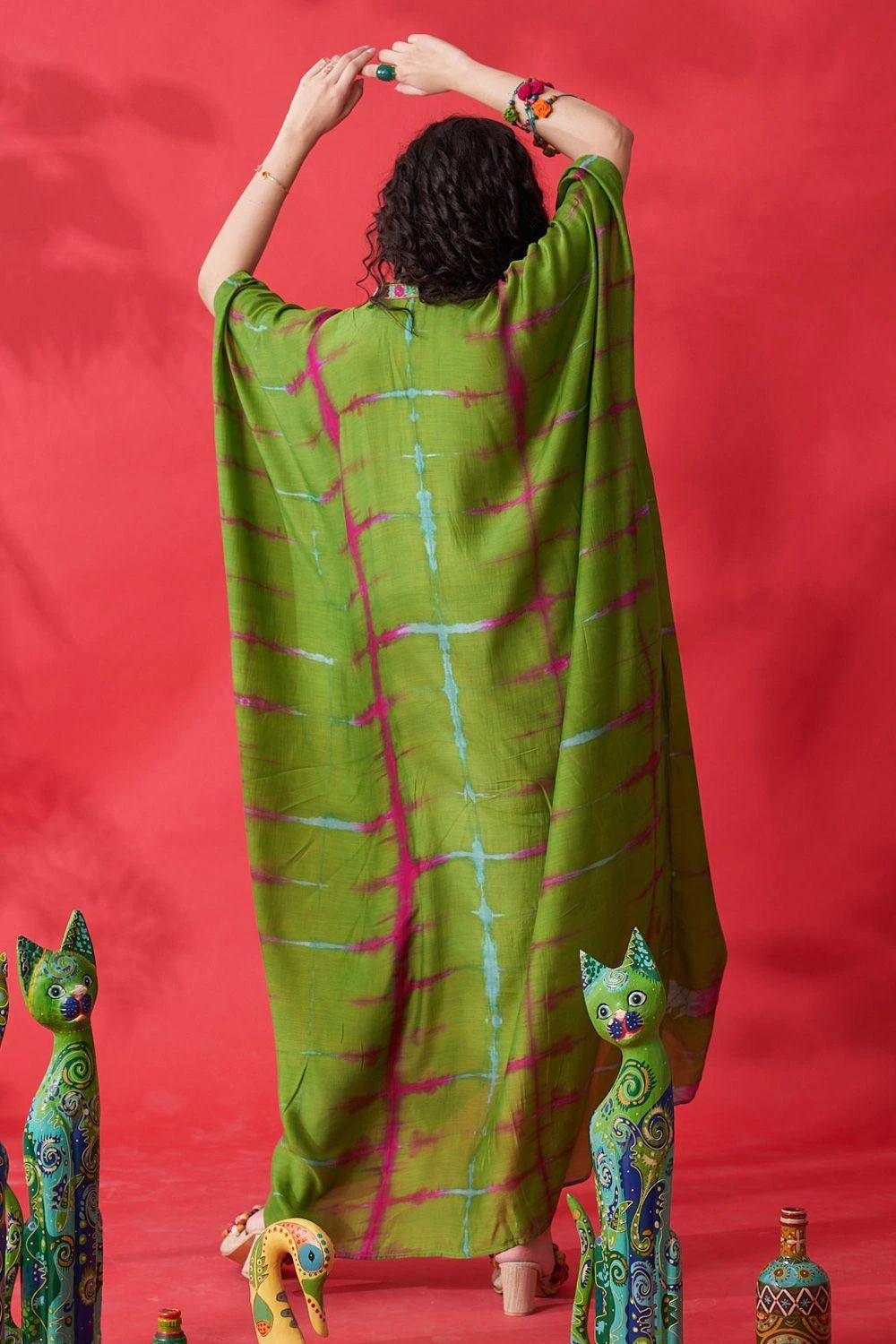 CAPISVIRLEO Green Kaftan Dress 7 CAPISVIRLEO Green Kaftan Dress - Image 5